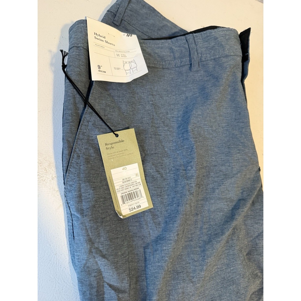 Goodfellow & Co Men's Swim Casual Shorts Rotary Black Grey Size 40 Blue NWT - Picture 3 of 3
